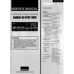 Sansui AUX-X701 - AUX-X901 Factory Service Repair Manual